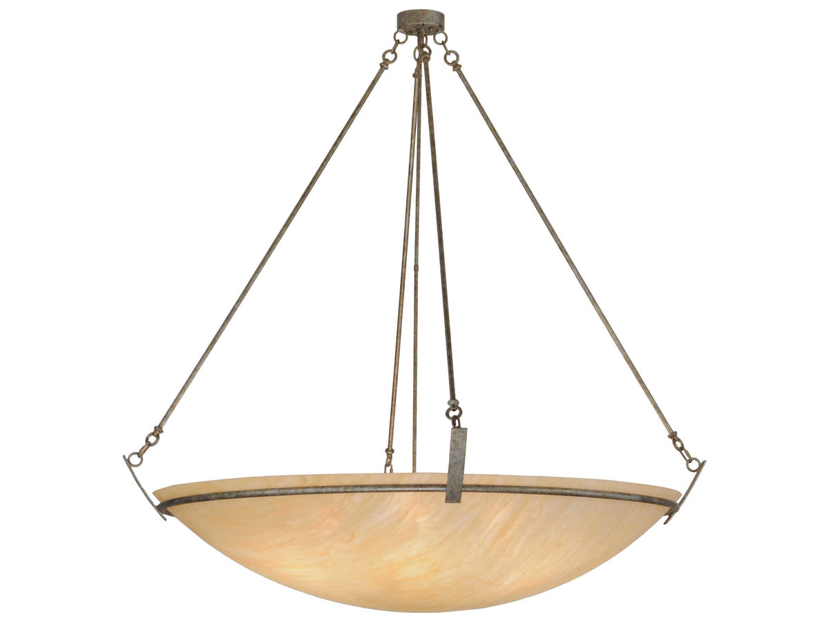 Meyda Covina 1-Light Gray Glass Bowl Pendant