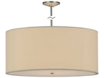 Meyda Lodge 6-Light Nickel Drum Pendant