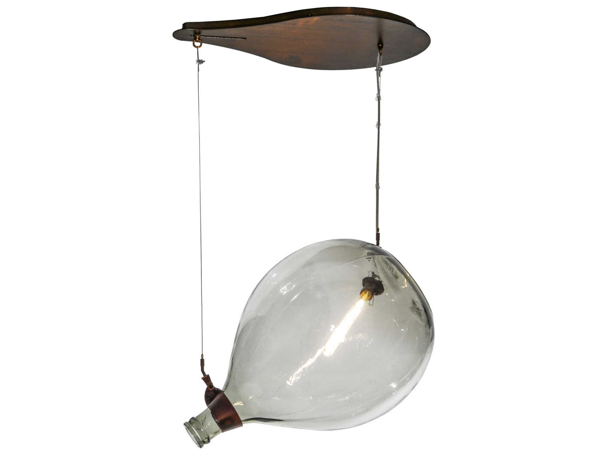 Meyda Lodge 1-Light Copper Glass Pendant