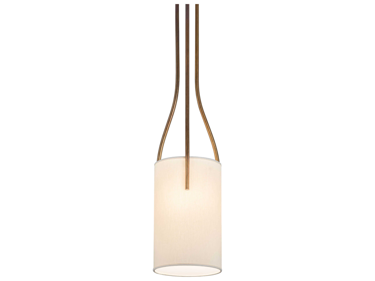 Meyda Cilindro 1-Light Gold Glass Cylinder Mini Pendant