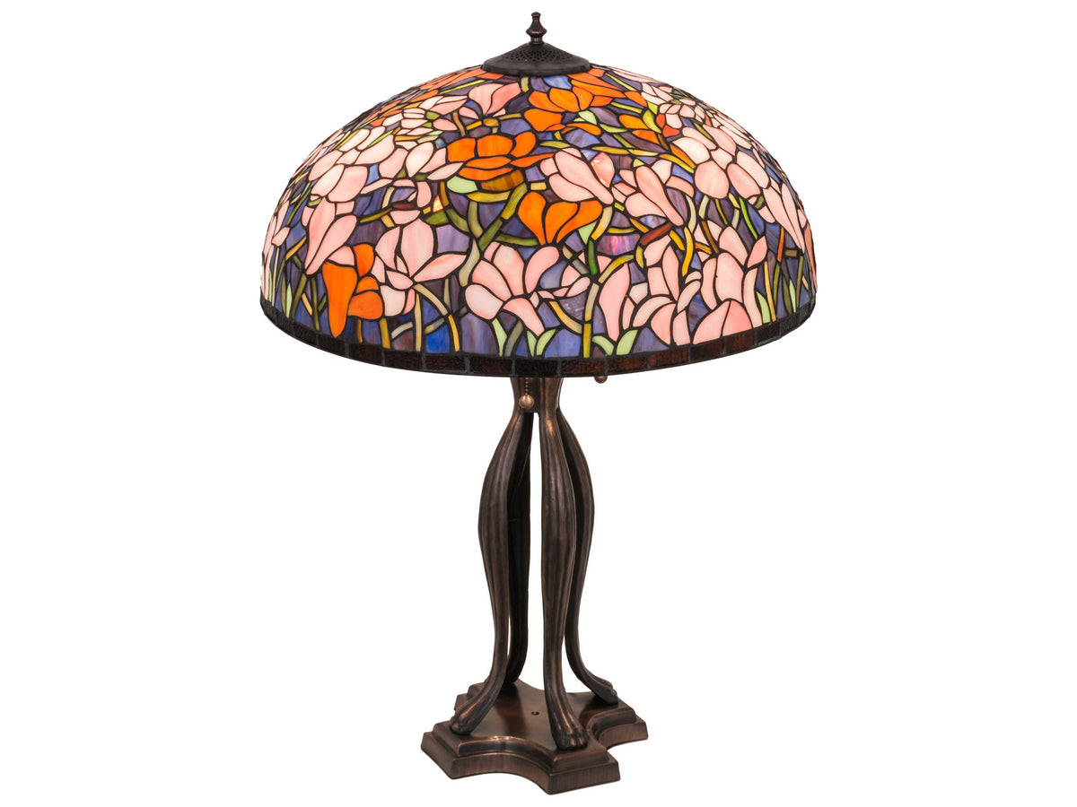 Meyda Magnolia Bronze Tiffany Table Lamp