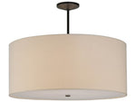 Meyda Cilindro 6-Light Bronze Glass Drum Pendant