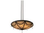 Meyda Carousel 8-Light Black Crystal Glass Bowl Pendant
