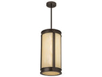 Meyda Led Bronze Glass Cylinder Pendant
