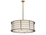 Meyda 6-Light Gold Glass Drum Pendant
