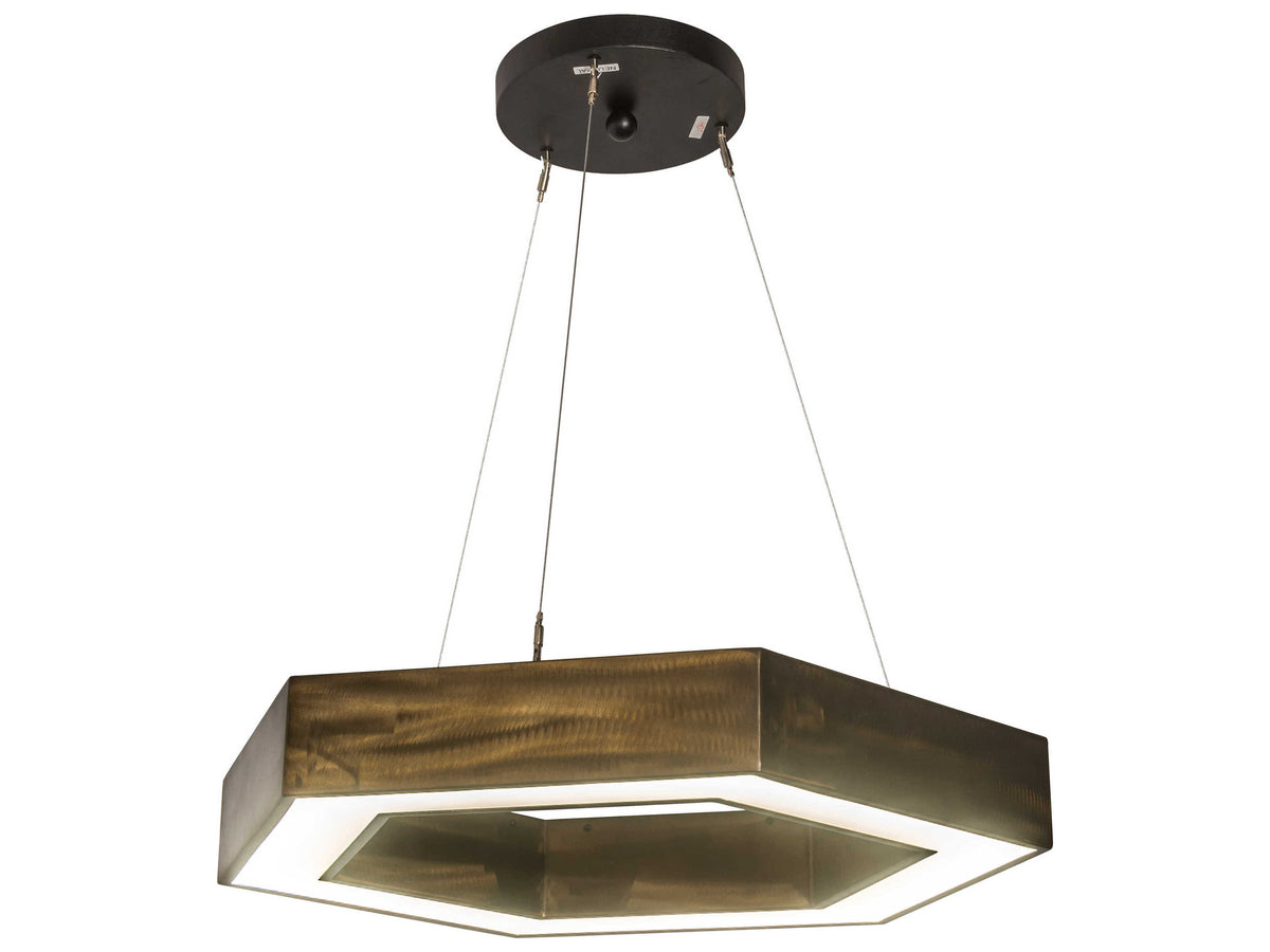 Meyda Led Copper Glass Pendant