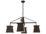 Meyda 4-Light Bronze Glass Pendant