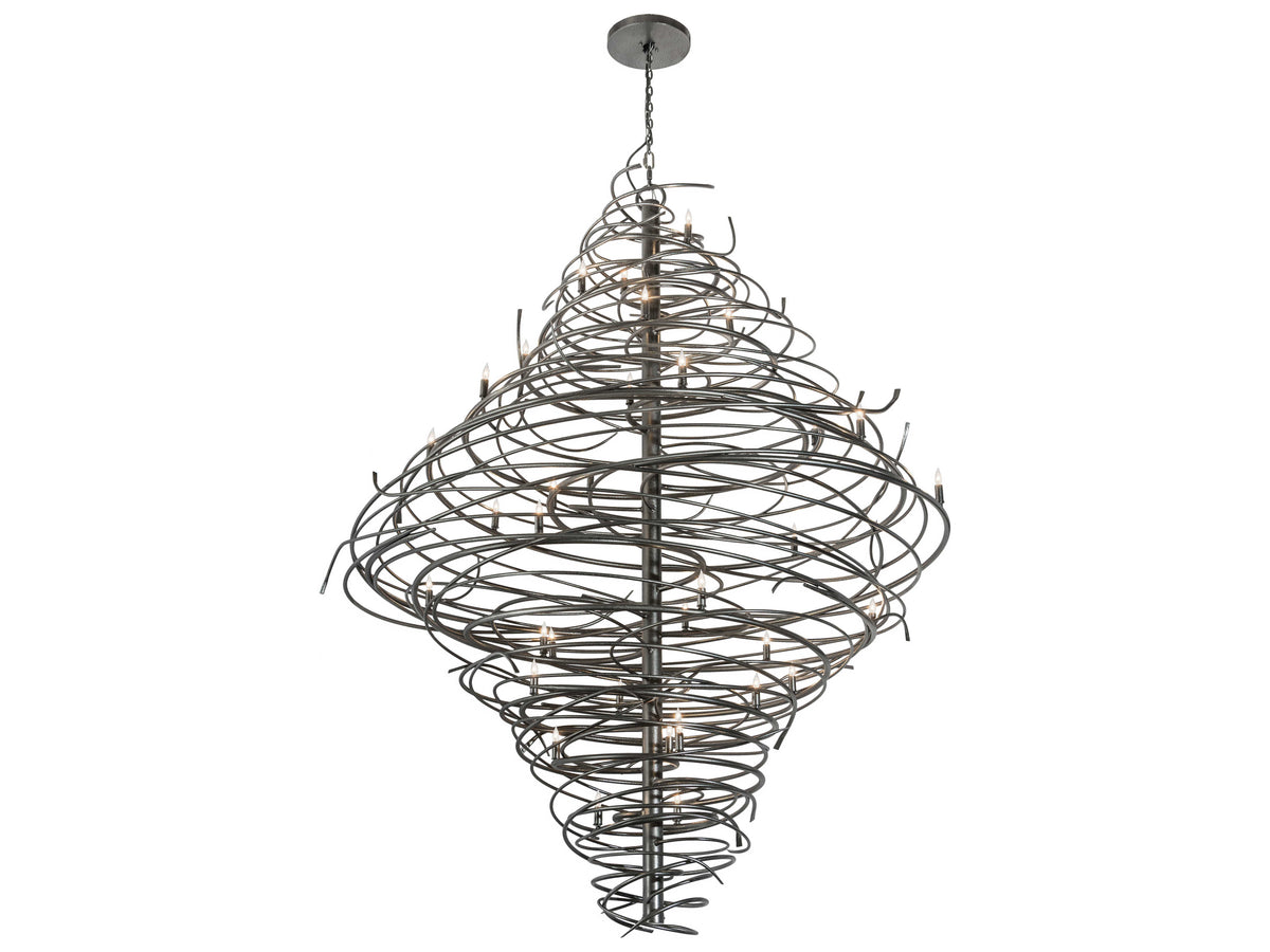 Meyda Cyclone 36-Light Black Glass Tiered Pendant
