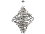 Meyda Cyclone 36-Light Black Glass Tiered Pendant