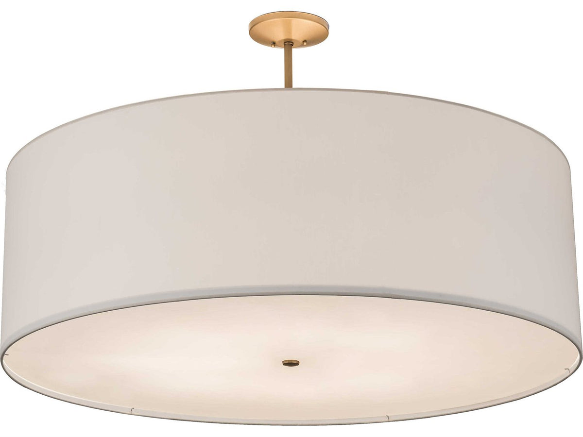 Meyda 8-Light Gold Glass Drum Pendant