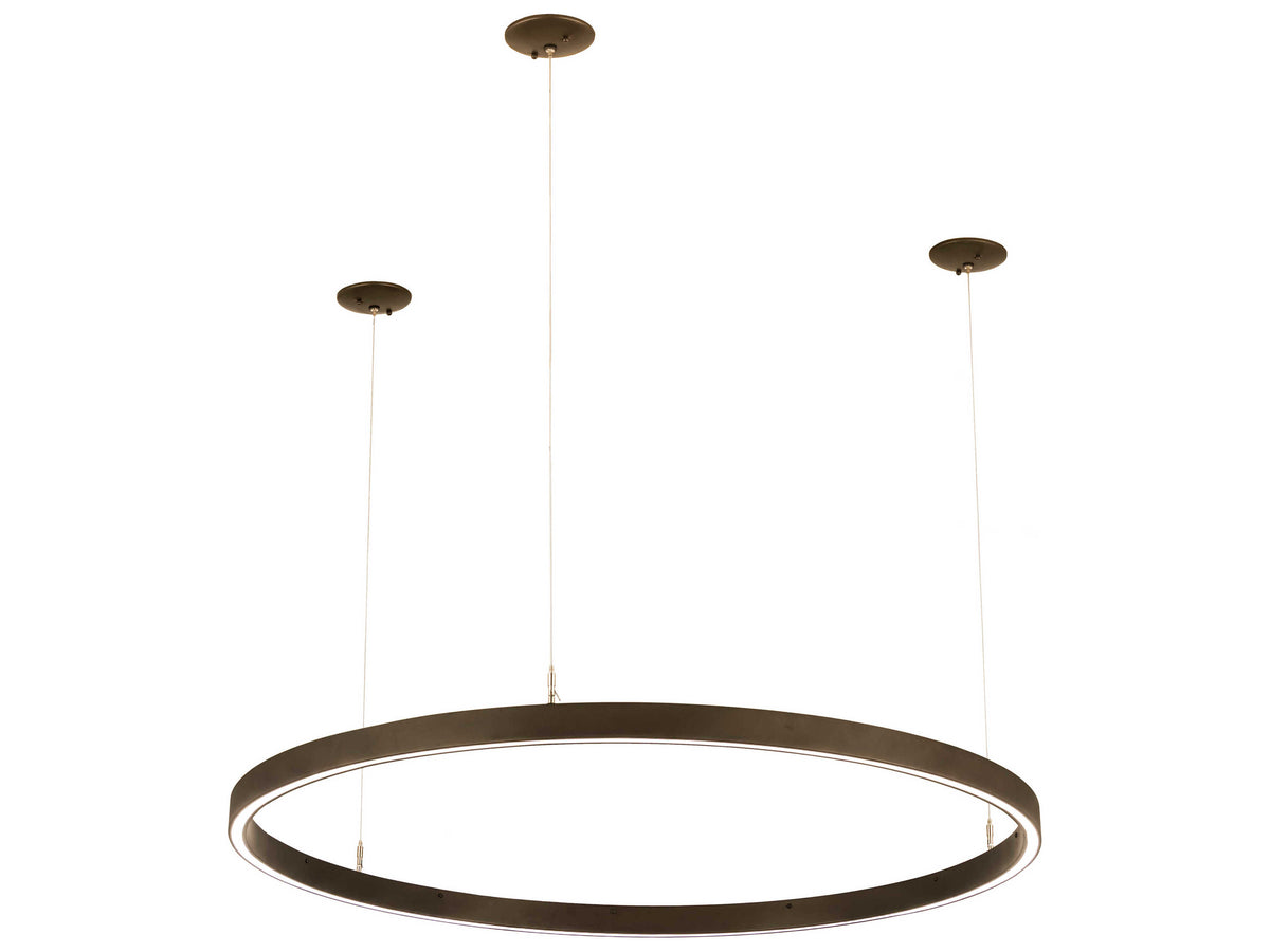 Meyda Anillo Led Bronze Glass Round Pendant