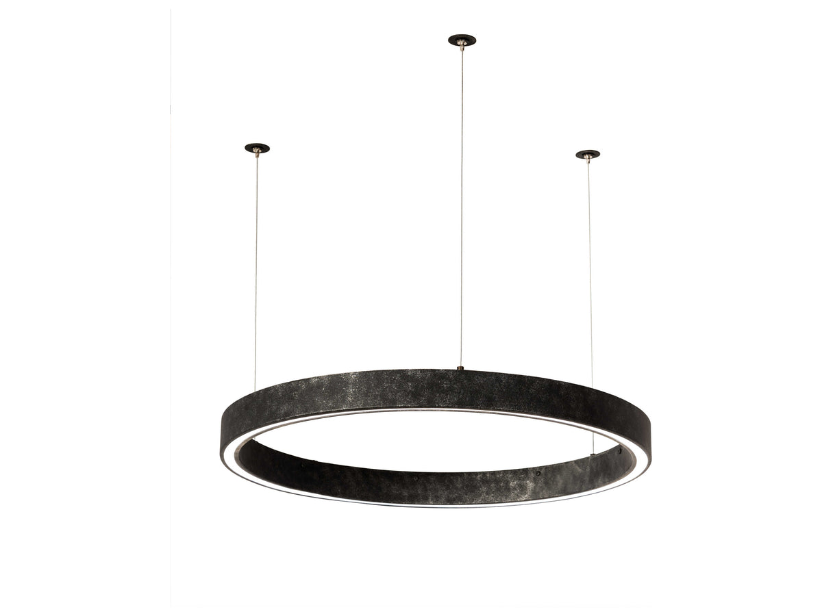 Meyda Anillo Led Black Glass Round Pendant