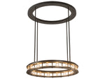 Meyda 16-Light Black Glass Round Pendant