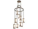 Meyda Cartier 9-Light Copper Glass Cylinder Pendant