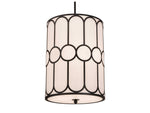 Meyda 6-Light Black LED Drum Pendant