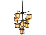 Meyda Hyde Park T Mission 9-Light Brown Pendant