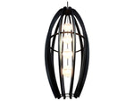 Meyda 16-Light Black LED Globe Tiered Pendant