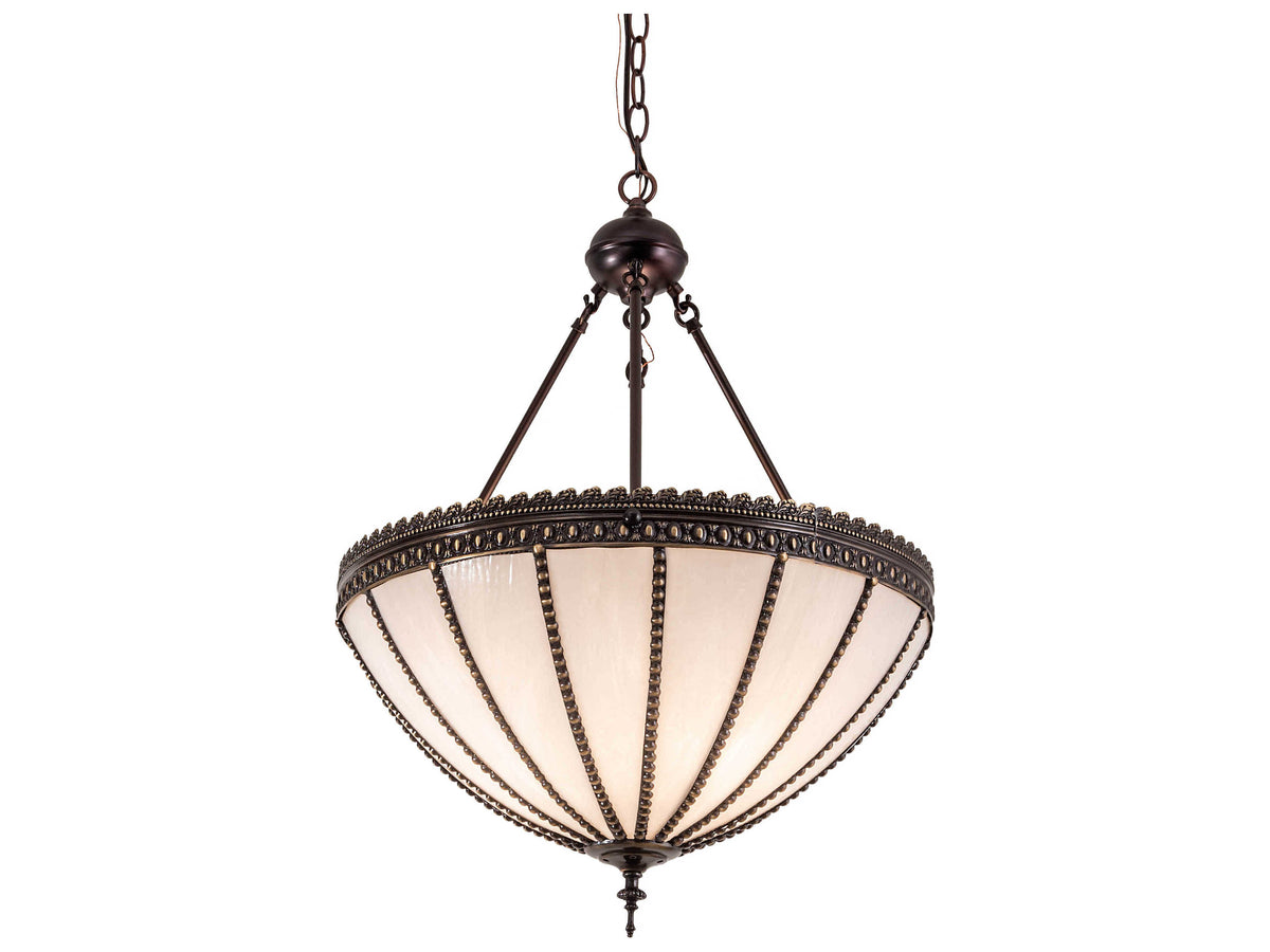 Meyda 3-Light Brown Glass Dome Pendant