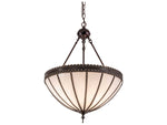 Meyda 3-Light Brown Glass Dome Pendant