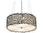 Meyda 4-Light Black Drum Pendant