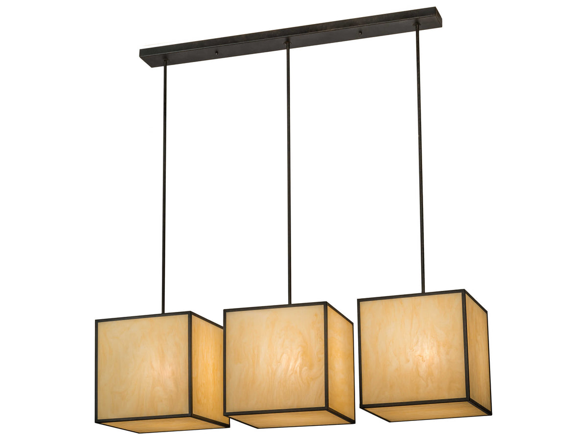 Meyda Quadrato Kessler Chestnut Brown Geometric Pendant
