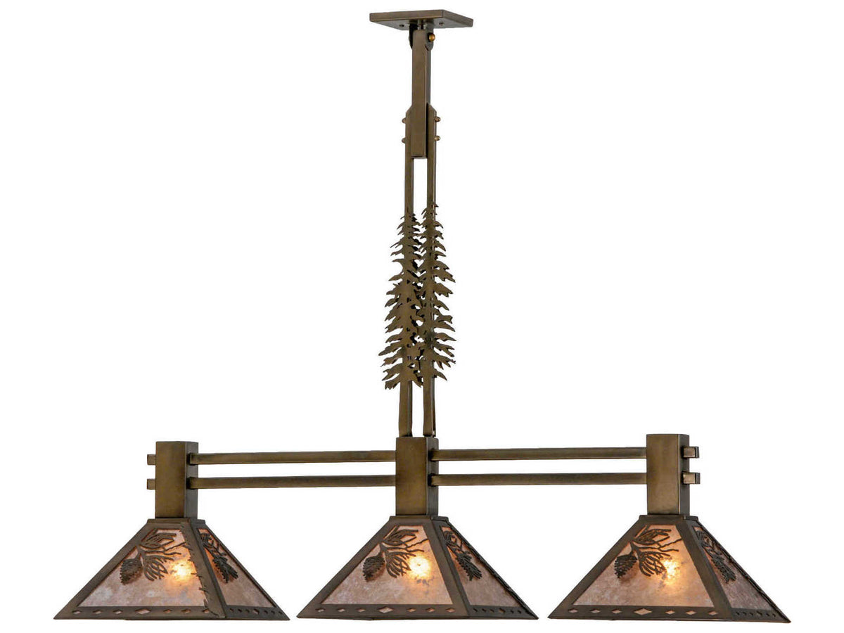 Meyda Rustic 3-Light Copper Island Pendant