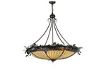 Meyda Greenbriar Oak 6-Light Brown Bowl Pendant