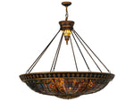 Meyda Fleur-de-lis 8-Light Bronze Tiffany Bowl Pendant