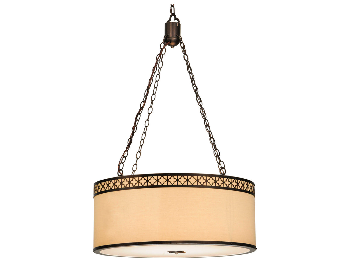 Meyda Victorian 8-Light Bronze Drum Pendant