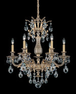 La Scala Chandelier, 15-Light, Antique Silver, Clear Heritage Crystal, 28"W (5075-48 1T5QC)
