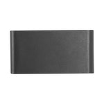 2-Light Black Modern Low Profile Exterior Porch LED Slim Outdoor Up Down Wall Light