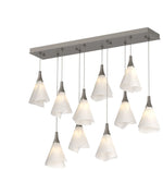 Mobius 45.6" Rectangular Dark Smoke Long Pendant with Spun Frost Shade