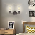 Industrial Plug-In Glass Wall Sconce Creative Bathroom & Bedroom Vanity Lighting