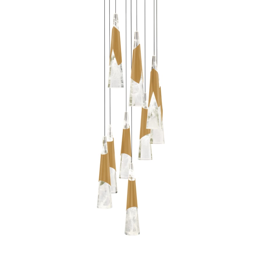 Kilt 9 Light 17" Wide LED Suspension Multi Light Pendant