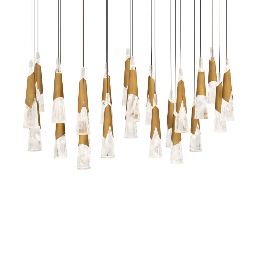 Kilt 23 Light 12" Wide LED Suspension Multi Light Pendant