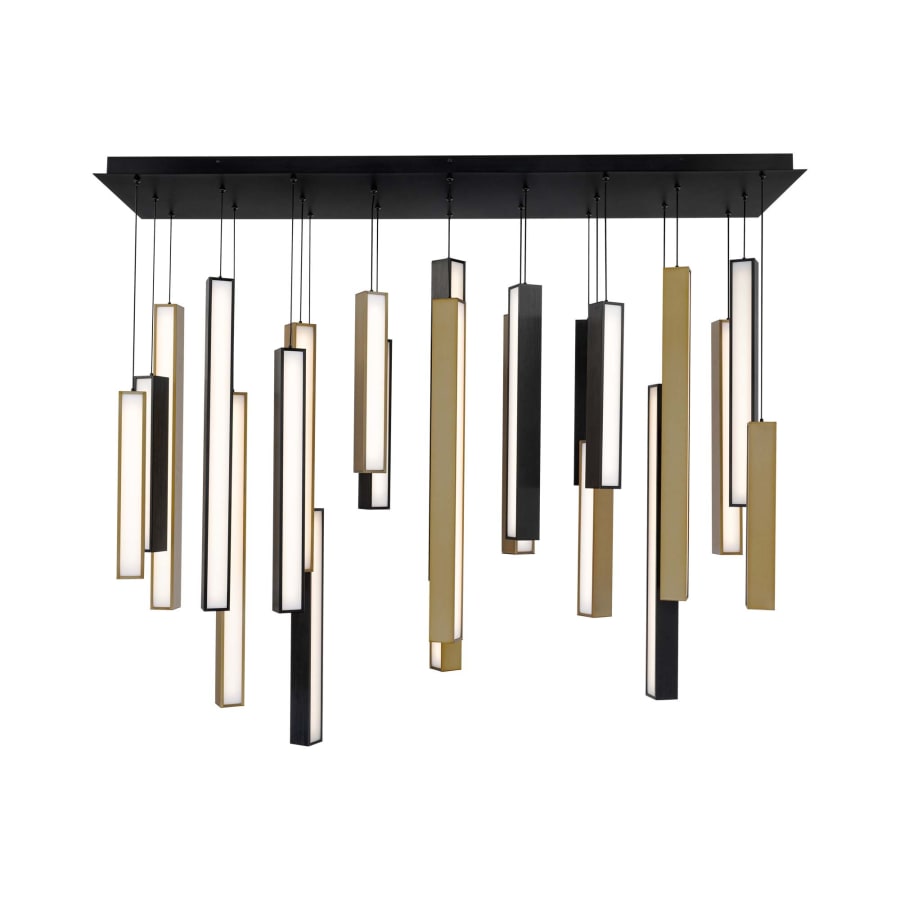 Chaos 23 Light 12" Wide LED Suspension Linear Pendant