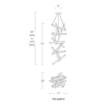 Chaos 31" Wide LED Suspension Chandelier
