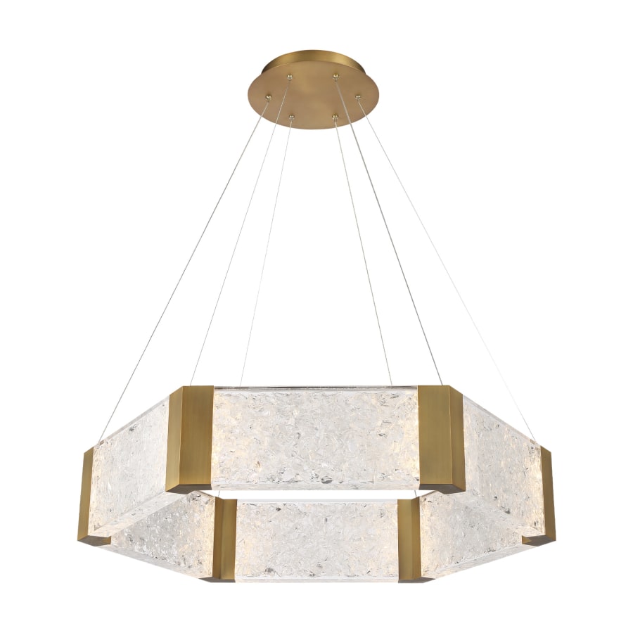 Forever 34" Wide LED Suspended Drum Chandelier with K5 Crystal Shades