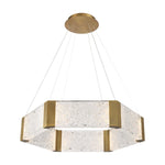 Forever 34" Wide LED Suspended Drum Chandelier with K5 Crystal Shades
