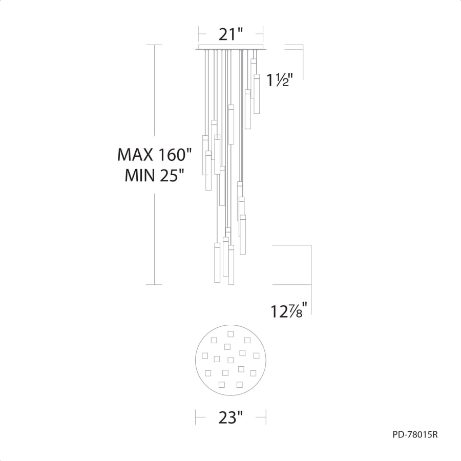 Minx 15 Light 23" Wide LED Crystal Multi Light Pendant