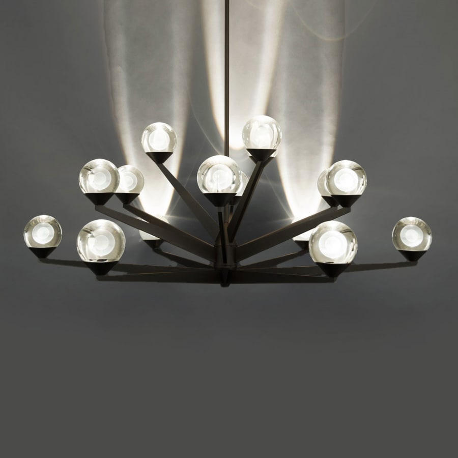 Double Bubble 15 Light 42" Wide LED Globe Chandelier