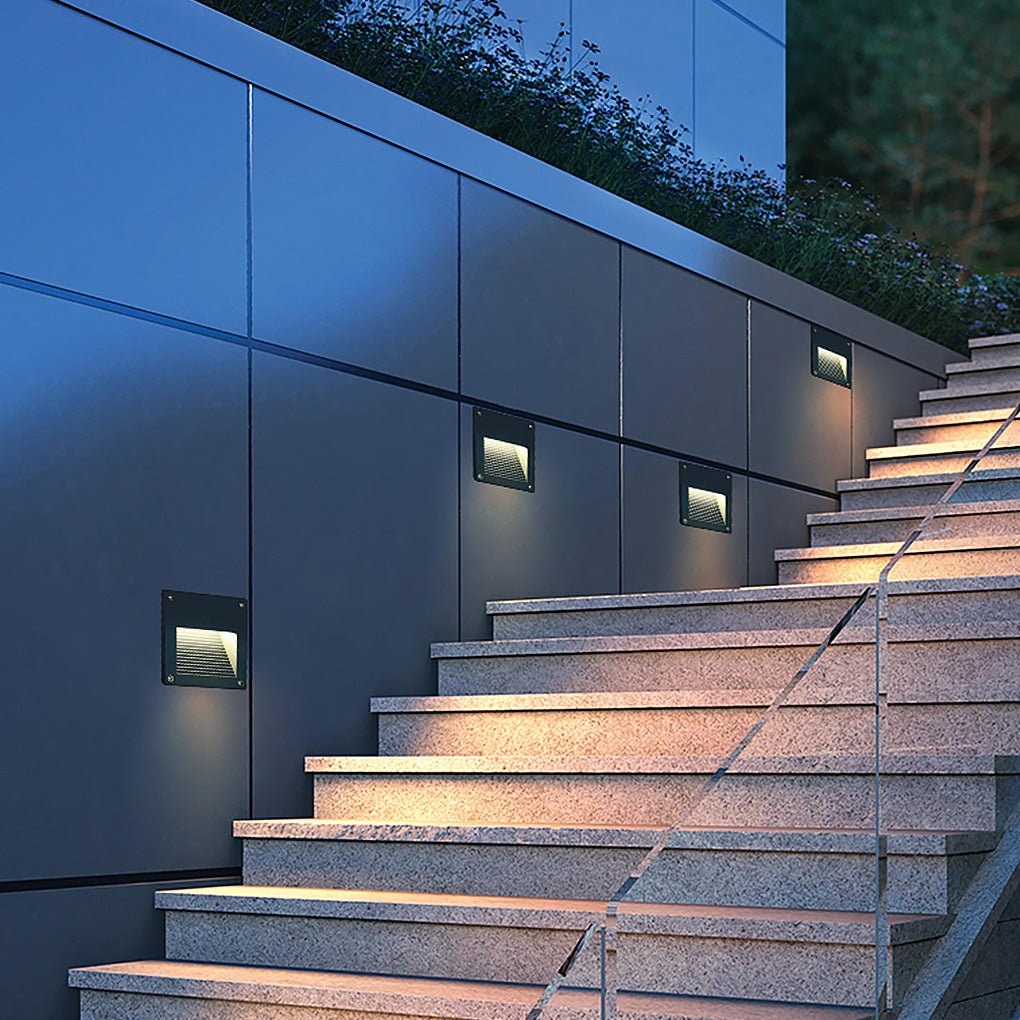 Modern Minimalist Waterproof Embedded Step Lights Wall Decorative Lamp for Outdoor Stairway