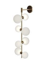 ModernRail Wall Sconce, 8-Light, LED, Aged Brass, 36"H (700MDWS3GRS 70DR3LG)