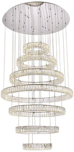 Monroe 40" Led Seven Ring Chandelier