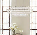 Monroe 50 1/4" Wide Chrome and Crystal 3-Tier LED Chandelier