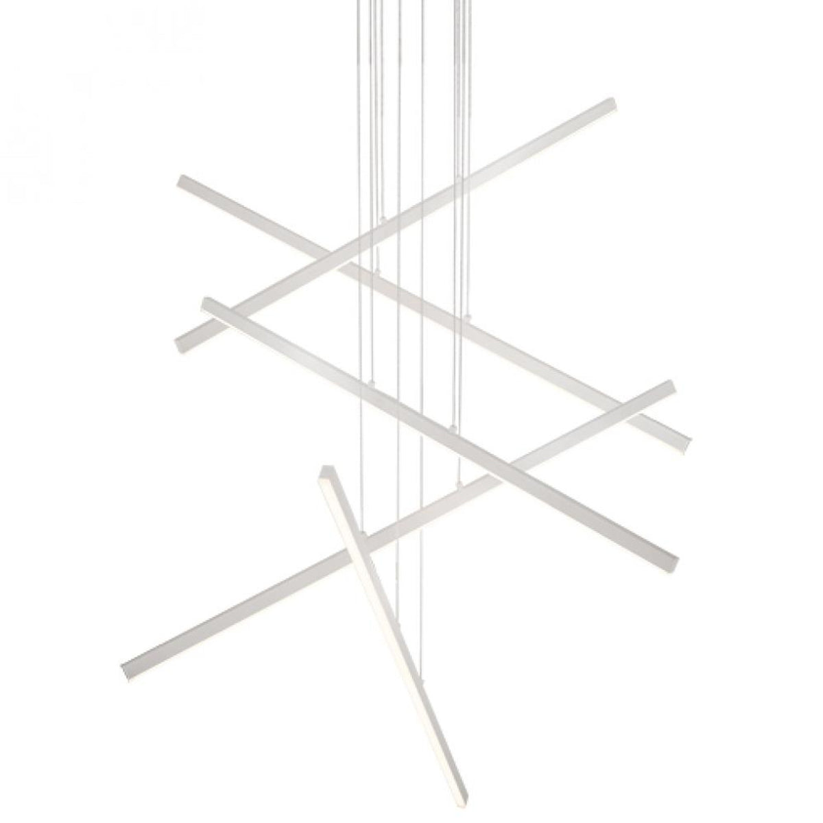 Z-Bar Pendant Rise, Large Square, LED, Silver, 50.5"W (ZBP-48-RS-SW-SIL-CNP 407UENV)