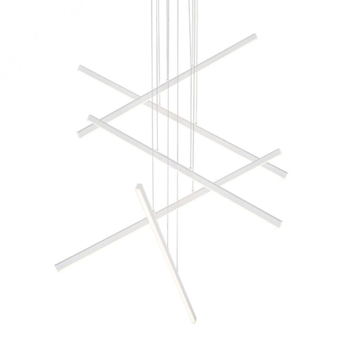 Z-Bar Pendant Rise, Large Square, LED, Silver, 50.5"W (ZBP-48-RS-SW-SIL-CNP 407UENV)