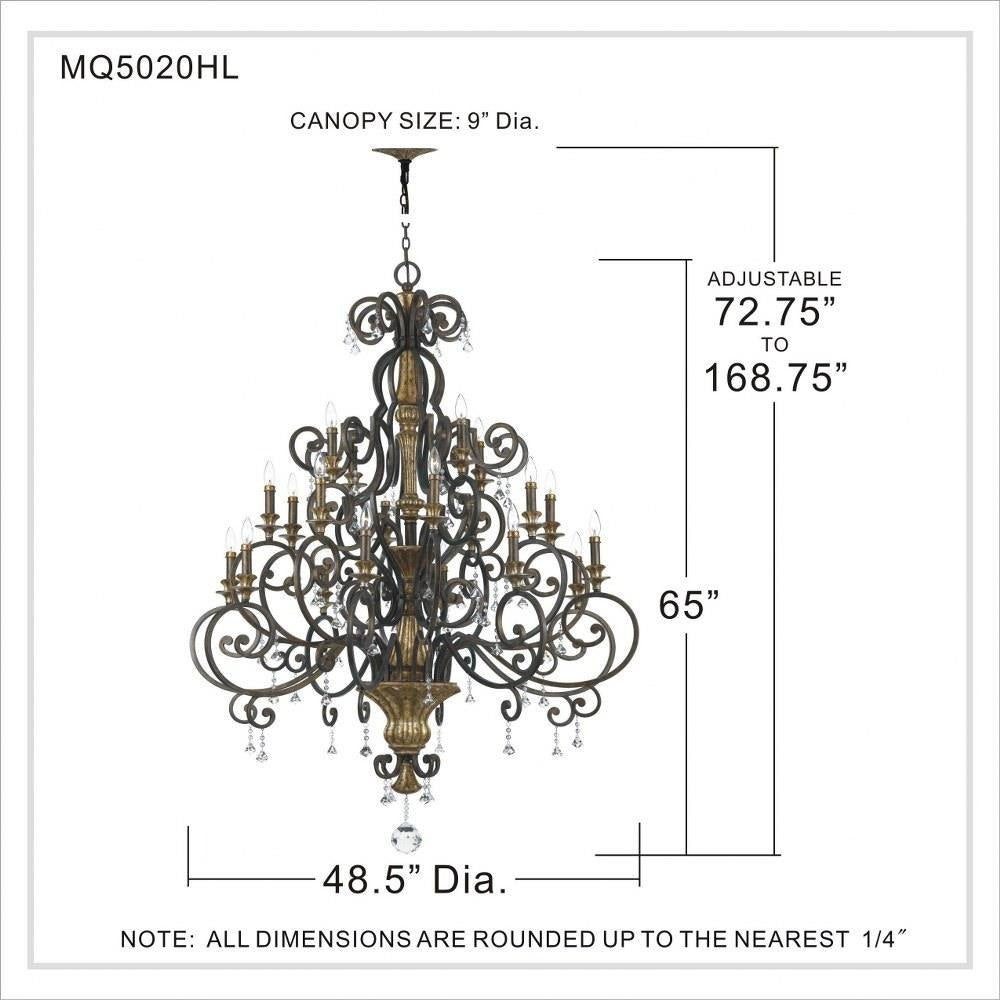 Quoizel Lighting - MQ5020HL - Marquette Chandelier 20 Light Steel