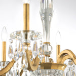 Napoli 24.6"H x 28.1"W 6-Lt Crystal Chandelier in Hrlm Gold