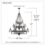 Quoizel Lighting - NBE5018RK - Noble Chandelier 8 Light Steel